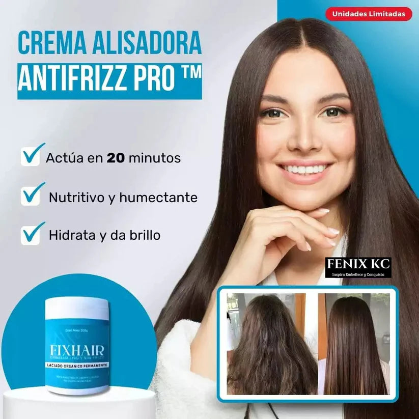FIX HAIR La Crema Alisadora Anti-Friz De Nueva Generación 2 UNID + OBSEQUIO