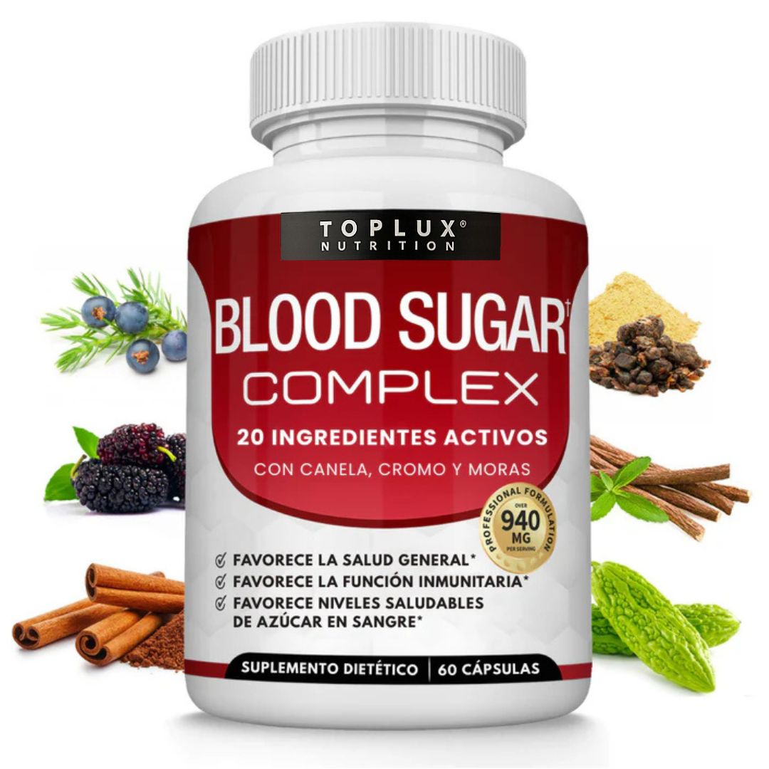 TOPLUX Blood Sugar Complex® Cápsulas que reducen diabetes x2