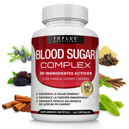 TOPLUX Blood Sugar Complex® Cápsulas que reducen diabetes x2